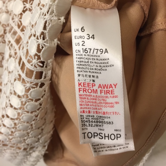 TopShop Cold Shoulder Lace Dress. Size 2 - Picture 5 of 8